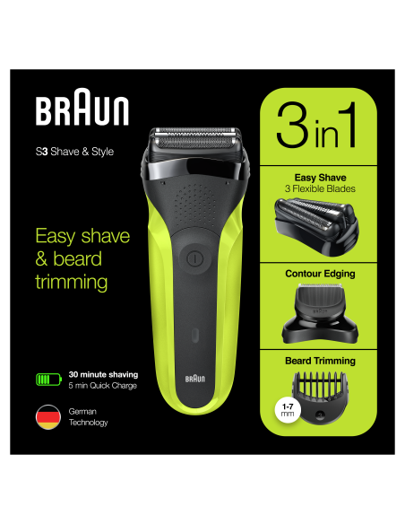 300BT pardel Series 3 Shave&Style 3-in-1