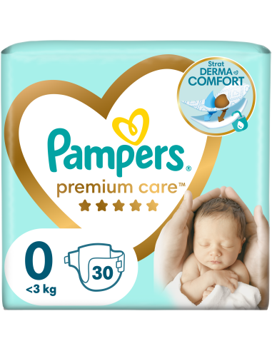 KAST 4 tk! Pampers Premium Care Mähkmed,  Suurus 0 (Mini), <3 Kg, 30 Mähet