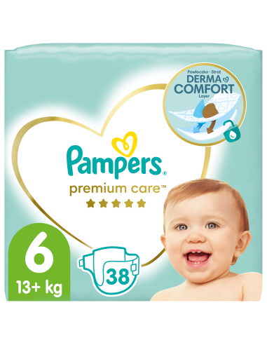 Pampers Premium Care Mähkmed,  Suurus 6, 13+ Kg, 38 Mähet