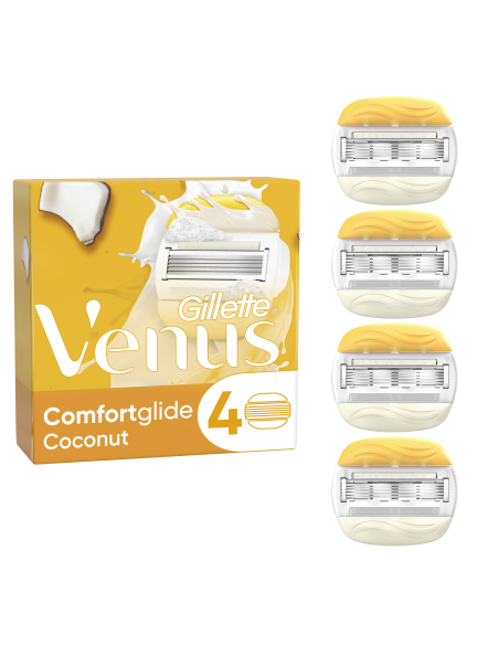 Gillette Venus ComfortGlide Coconut Plus Olay, Varuterad 4 tk