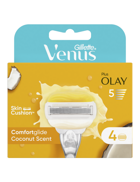 Gillette Venus ComfortGlide Coconut Plus Olay, Varuterad 4 tk