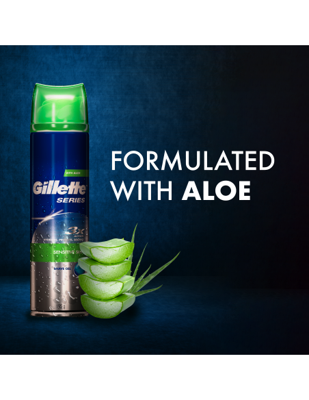 KAST 6 tk! Gillette Series Rahustav Raseerimisgeel Aloe Veraga, 200ml