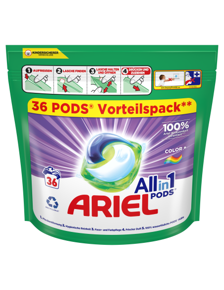 Ariel All-in-1 PODS Colour Pesukapslid, 36 Pesukorda
