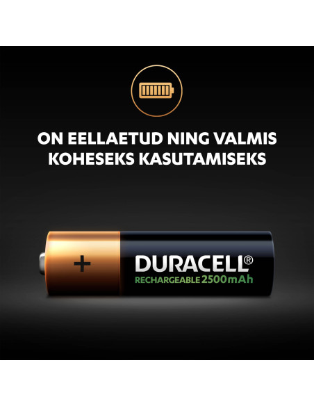 Duracell akupatarei NiMH HR6 AA 2500mAh 2 tk