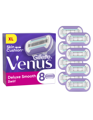 Gillette Venus Deluxe Smooth Swirl Varuterad, 8 tk