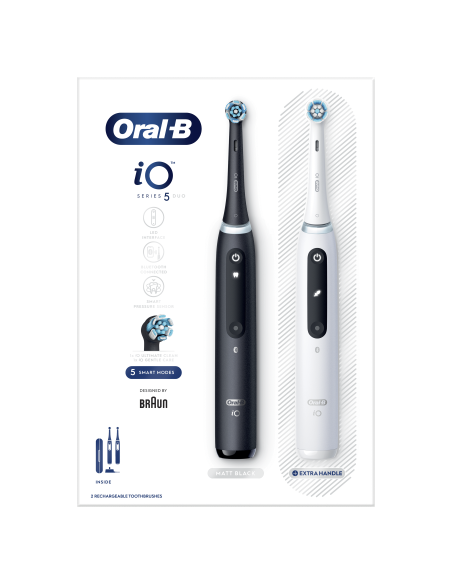 iOG5d.2J6.2K Oral-B iO5 elektriline hambahari Duo Pack Matt Black+Quite White