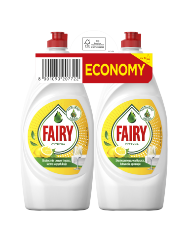 Fairy Nõudepesuvedelik Lemon 2 x 900 ml