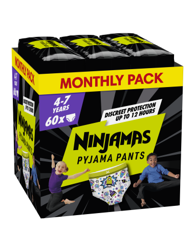 Pampers Ninjamas Pidžaamapüksid Space, 60 tk, 17-30 kg