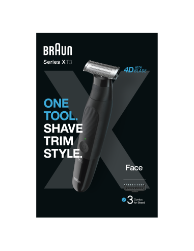 XT3100 Braun Series X habemetrimmer/piirel,...