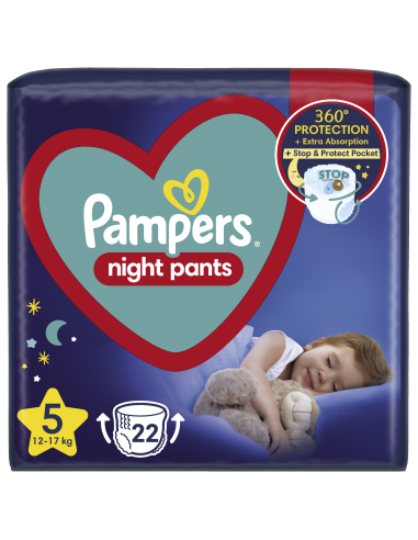Pampers Night Pants Püksmähkmed, Suurus 5, 22 Mähet, 12kg-17kg