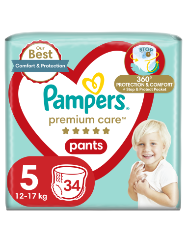 KAST 3 tk! Pampers Premium Care Pants Püksmähkmed, Suurus 5, 34 Mähet, 12-17kg