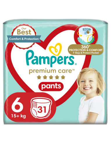 KAST 3 tk! Pampers Premium Care Pants Püksmähkmed, Suurus 6, 31 Mähet, 15kg+