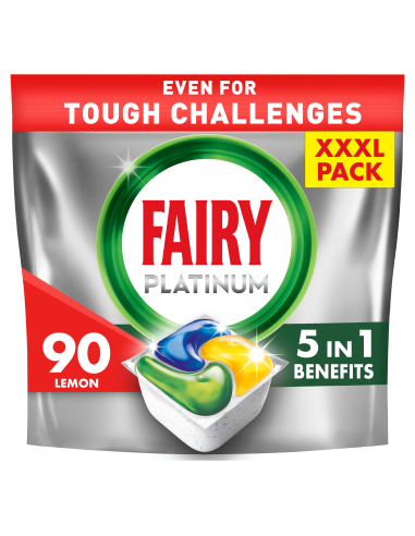 KAST 3 tk! Fairy Platinum All in One’i Nõudepesumasina Tabletid Lemon, 90 tk