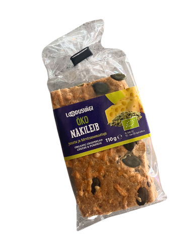 Loodusvägi ÖKO näkileib juustu ja kõrvitsaseemnetega110g
