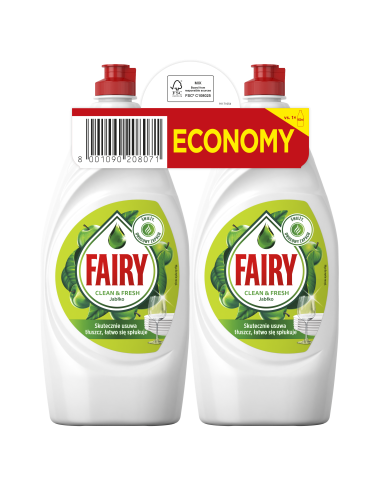 KAST 6 tk! Fairy Nõudepesuvedelik Apple 2 x 900 ml