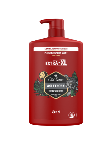 KAST 4 tk! Old Spice Wolfthorn Meeste Dušigeel Ja Šampoon, 1000ml