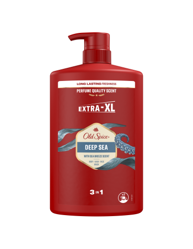 KAST 4 tk! Old Spice Deep Sea Meeste Dušigeel Ja Šampoon, 1000ml