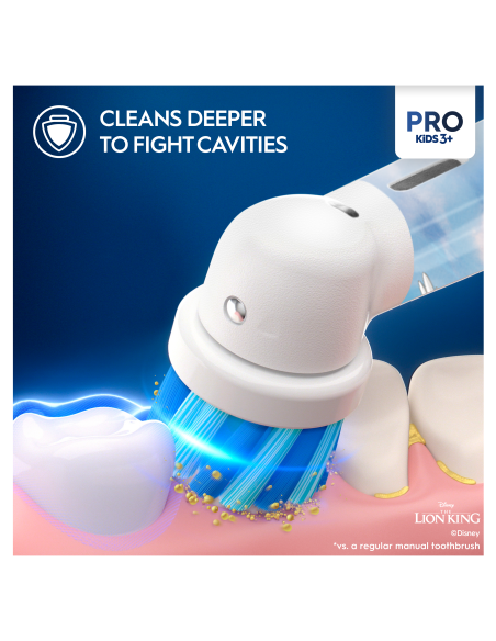 D103.413.2KX Vitality PRO Kids 3+ Lion King Elektriline Hambahari + Reisikarp