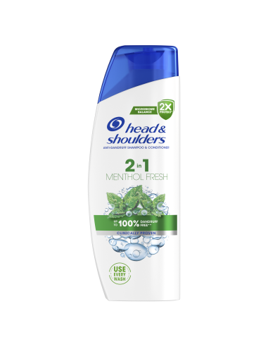 KAST 6 tk! Head & Shoulders Šampoon Menthol Fresh 2in1, 250 ml