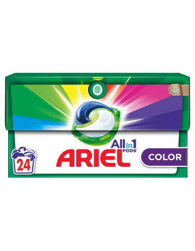 KAST 4 tk! Ariel All-in-1 PODS Color Clean & Fresh Pesukapslid, 24 Pesukorda