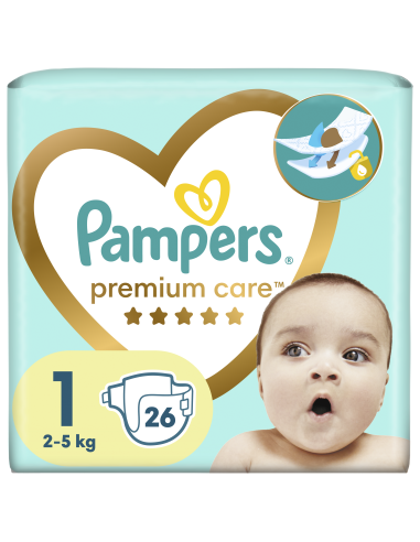 KAST 4 tk! Pampers Premium Care Mähkmed,  Suurus 1 (Mini), 2–5 Kg, 26 Mähet