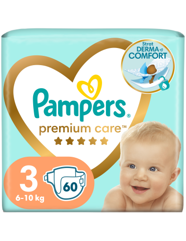 KAST 3 tk! Pampers Premium Care Mähkmed, Suurus 3 (Midi), 6–10 Kg, 60 Mähet