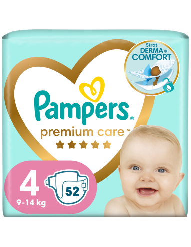 KAST 2 tk! Pampers Premium Care Mähkmed, Suurus 4 (Maxi), 9–14 Kg, 52 Mähet