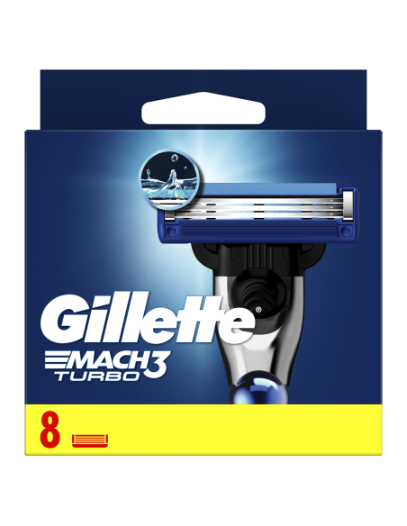 Gillette Mach3 Turbo Meeste Raseerija Varuterad, 8 tk