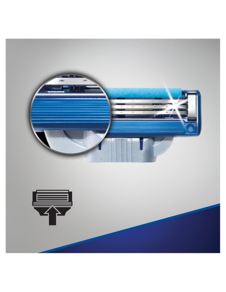 Gillette Mach3 Turbo Meeste Raseerija Varuterad, 8 tk