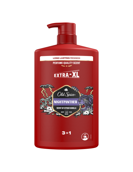 KAST 4 tk! Old Spice Night Panther Meeste Dušigeel Ja Šampoon, 1000ml