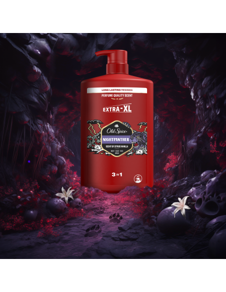 KAST 4 tk! Old Spice Night Panther Meeste Dušigeel Ja Šampoon, 1000ml