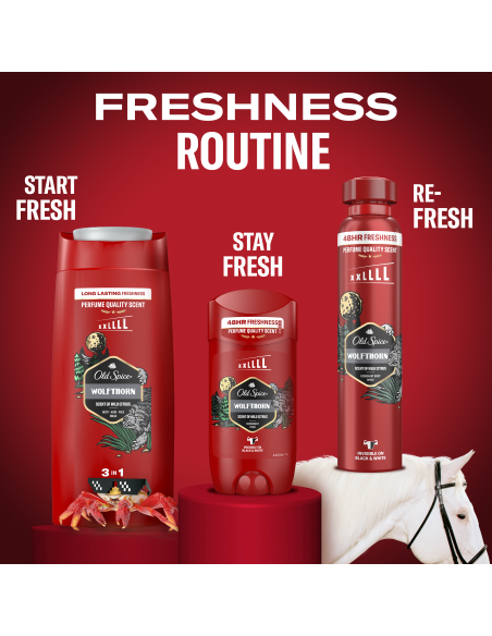 KAST 4 tk! Old Spice Wolfthorn Meeste Dušigeel Ja Šampoon, 1000ml