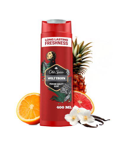 KAST 6 tk! Old Spice Wolfthorn Meeste Dušigeel Ja Šampoon, 400 ml 