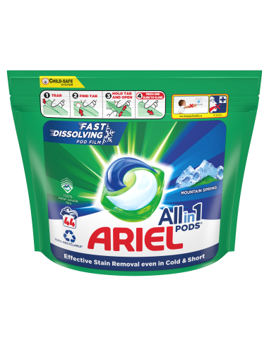 KAST 3 tk! Ariel All-in-1 PODS Mountain Spring Pesukapslid, 44 Pesukorda