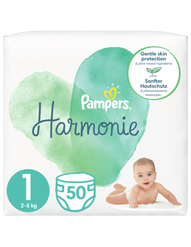 KAST 2 tk! Pampers Harmonie Mähkmed, Suurus 1, 50 Mähet, 2kg-5kg