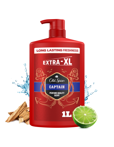 KAST 4 tk! Old Spice Captain Meeste Dušigeel Ja Šampoon, 1000 ml