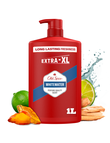 KAST 4 tk! Old Spice Whitewater Meeste Dušigeel Ja Šampoon, 1000 ml