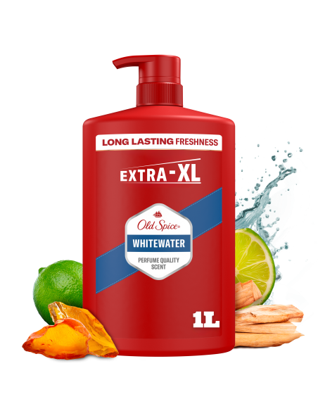 KAST 4 tk! Old Spice Whitewater Meeste Dušigeel Ja Šampoon, 1000 ml
