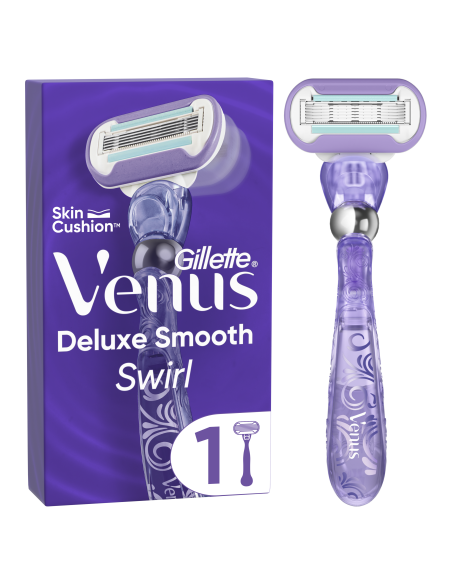 KAST 6 tk! Gillette Venus Deluxe Smooth Swirl Raseerija + Varutera 1 tk