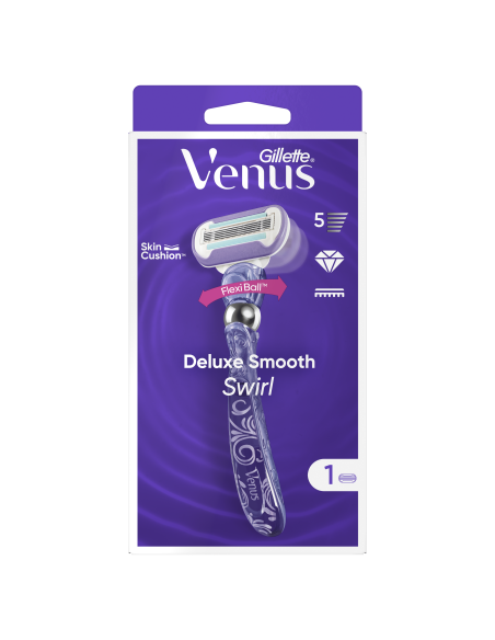 KAST 6 tk! Gillette Venus Deluxe Smooth Swirl Raseerija + Varutera 1 tk