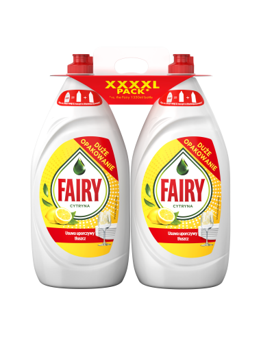 KAST 4 tk! Fairy Nõudepesuvahend Lemon 2700 ml