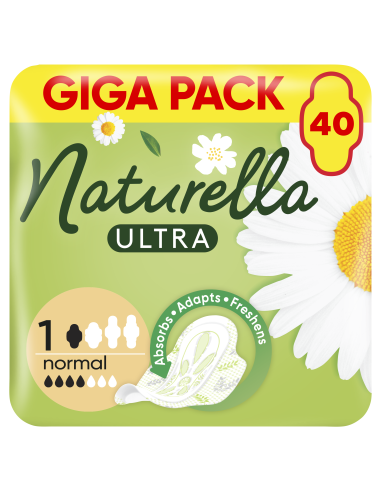 KAST 12 tk! Naturella Ultra Normal Size 1 Tiibadega Hügieenisidemed, 40 tk