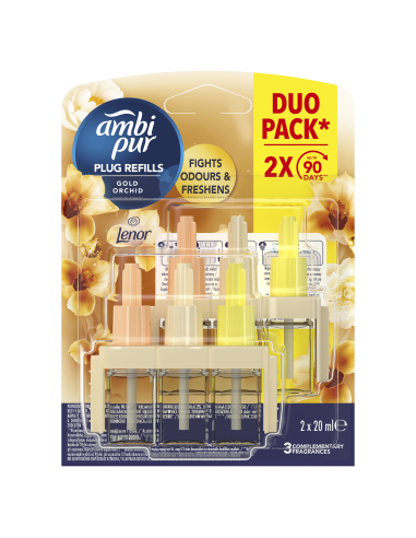 Ambi Pur 3Volution Gold Orchid õhuvärskendaja täitepakend, 2 x 20 ml