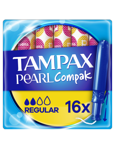 KAST 8 tk! Tampax Compak Pearl Regular Tampoonid Aplikaatoriga, 16 tk