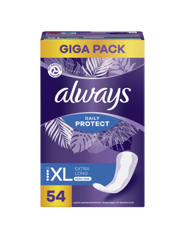 KAST 4 tk! Always Daily Protect Extra Long Pesukaitsmed, 54 tk