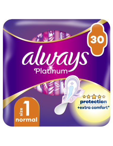 KAST 12 tk! Always Platinum Normal Size 1 Hügieenisidemed Tiibadega, 30 tk