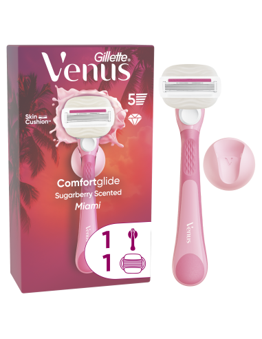 KAST 6 tk! Gillette Venus ComfortGlide Sugarberry Miami Raseerija + Varutera 1 tk