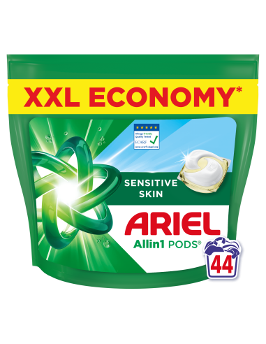 KAST 4 tk! Ariel All-in-1 PODS Sensitive Pesukapslid, 44 Pesukorda