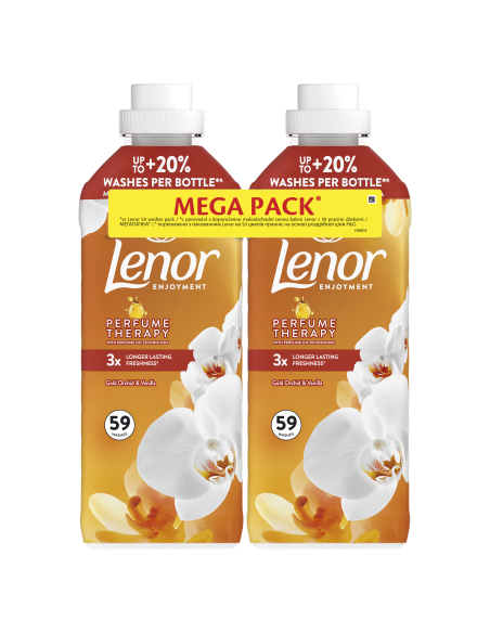 LENOR Pesuloputusvahend Gold Orchid & Vanilla 2 x 1.239 L (118 Pesukorda)