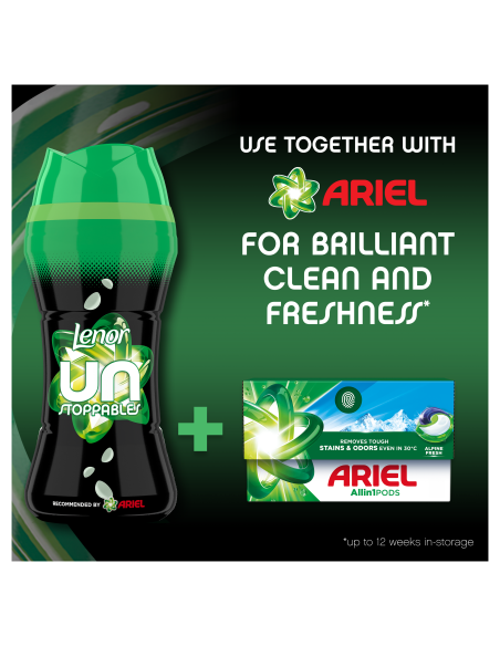 LENOR Lõhnagraanulid Unstoppable Secent of Ariel 495 g (41 Pesukorda)